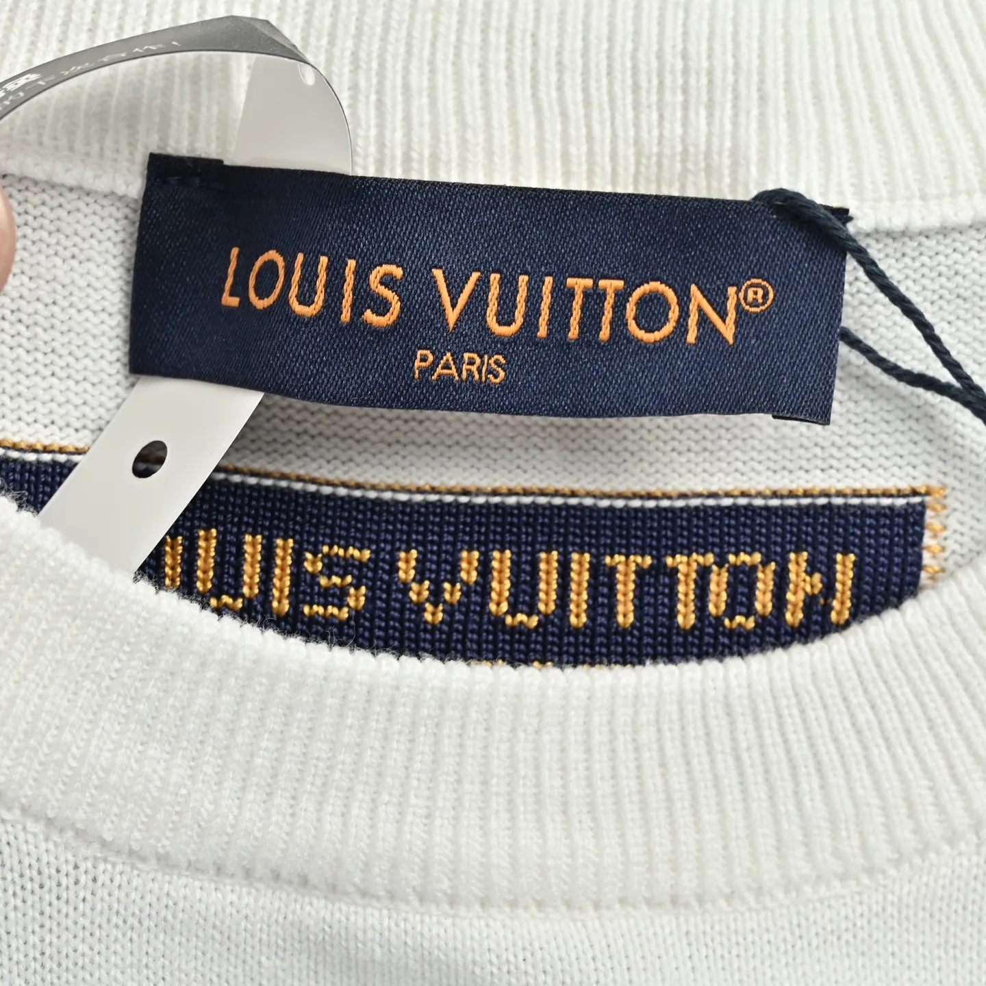 Louis Vuitton/Louis Vuitton aircraft jacquard round neck knitted short sleeves